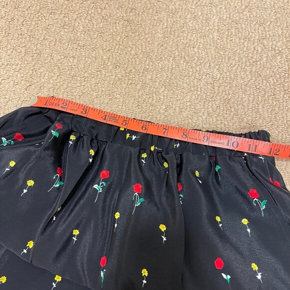 Vintage Floral Trouser Pants Black - Picture 10 of 10